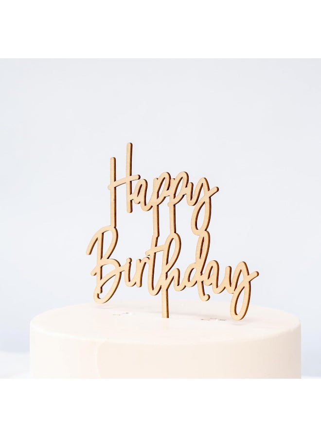 Yallazilla Wooden Cake Topper - Happy Birthday Cake Topper - Image 2